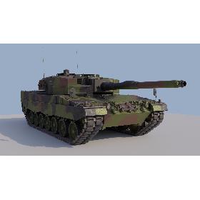 3D模型-3D Leopard 2 A4 Germen Battle Tank model